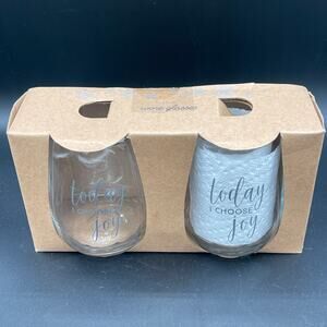 Today I Choose Joy Wine Glasses